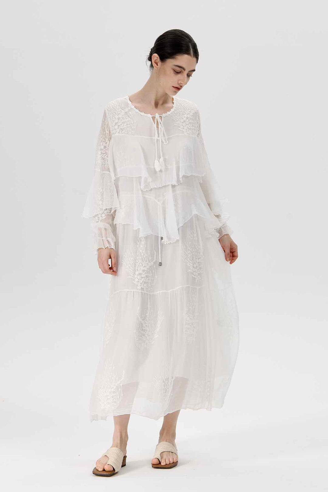 Robe Transparente Moore Blanc Ivoire