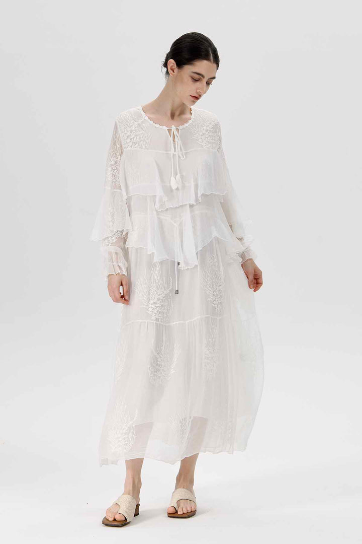 Robe Transparente Moore Blanc Ivoire