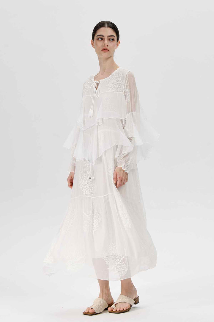 Robe Transparente Moore Blanc Ivoire
