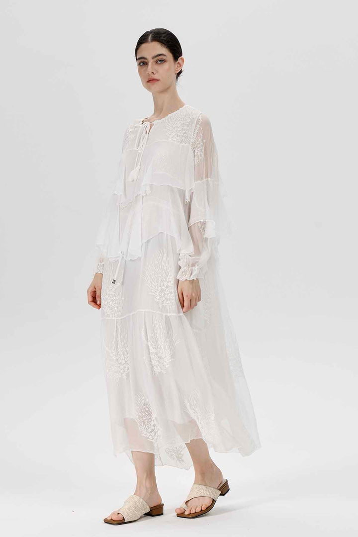 Robe Transparente Moore Blanc Ivoire