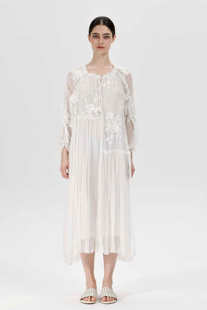 Vestido bordado Rosia Bloom