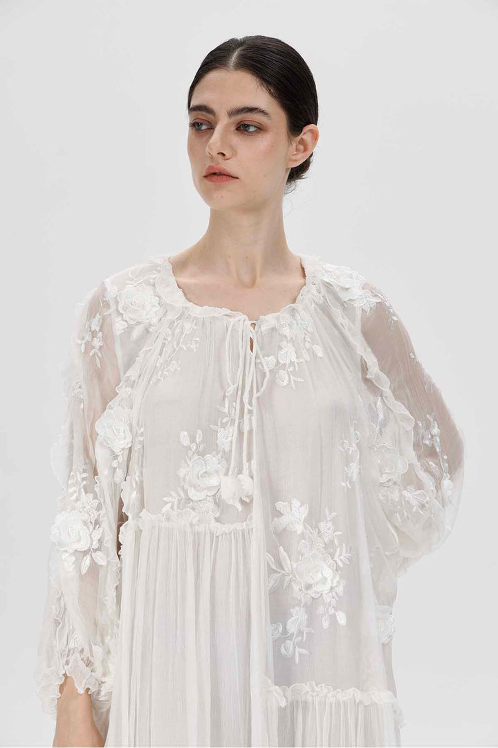 Vestido bordado Rosia Bloom