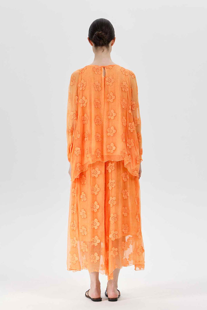 Millicent Bloom Dress Apricot