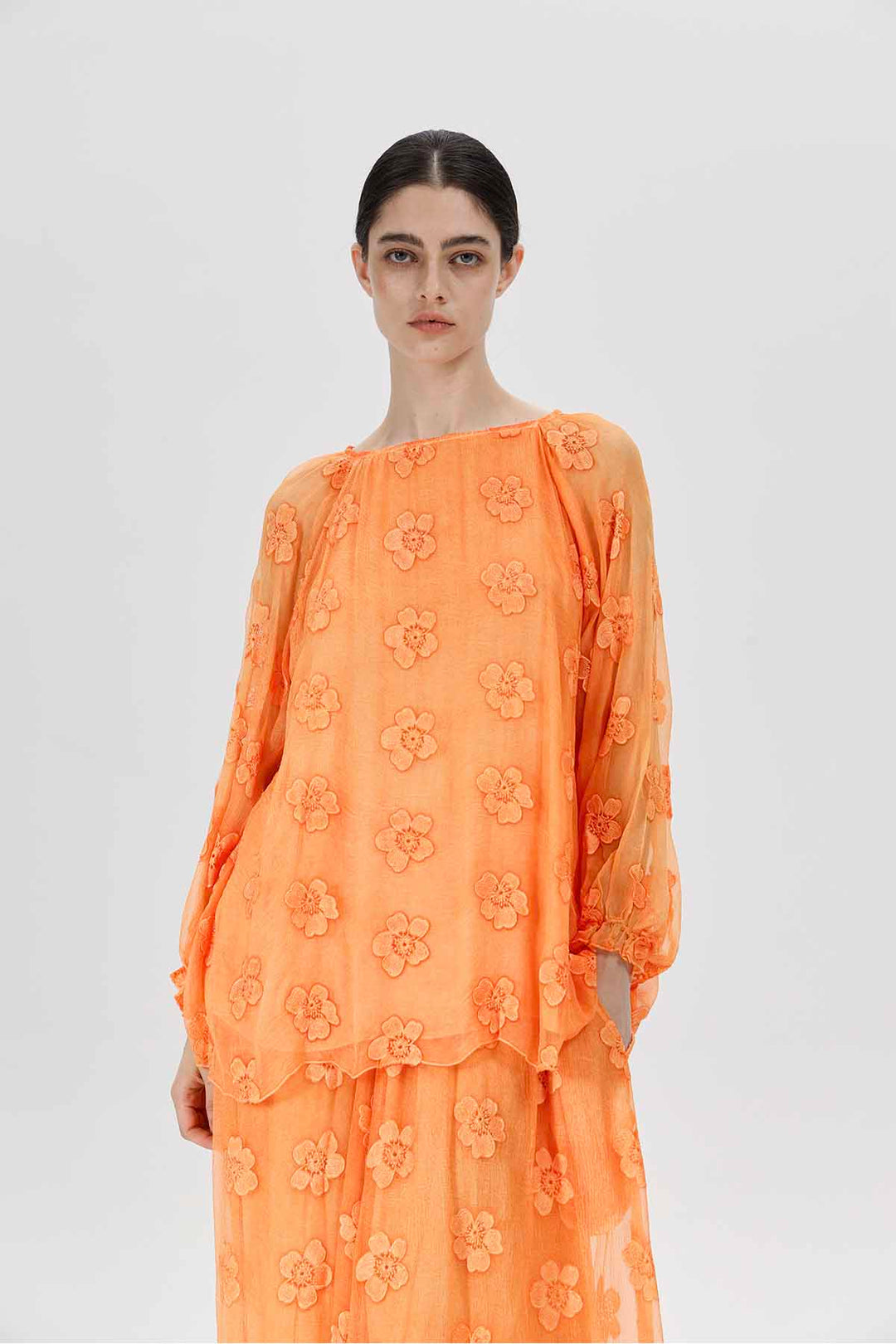 Millicent Bloom Dress Apricot