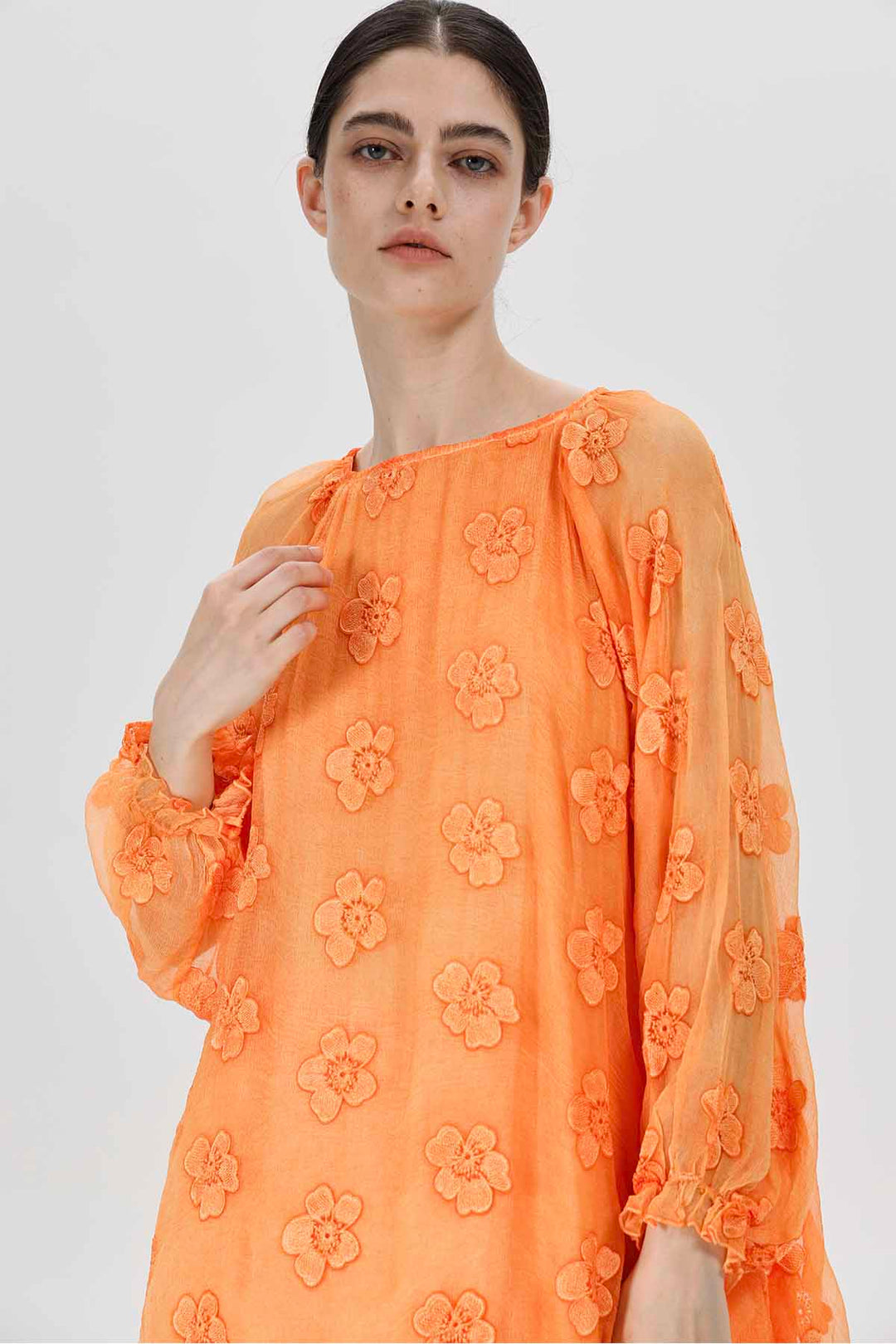 Millicent Bloom Dress Apricot
