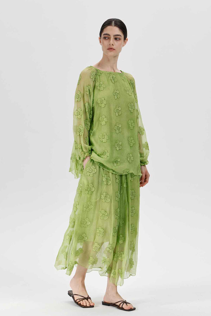 Millicent Bloom Jurk Pistache