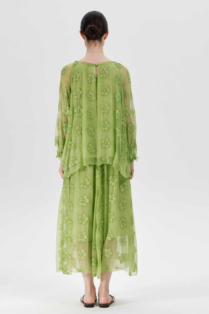 Millicent Bloom Jurk Pistache