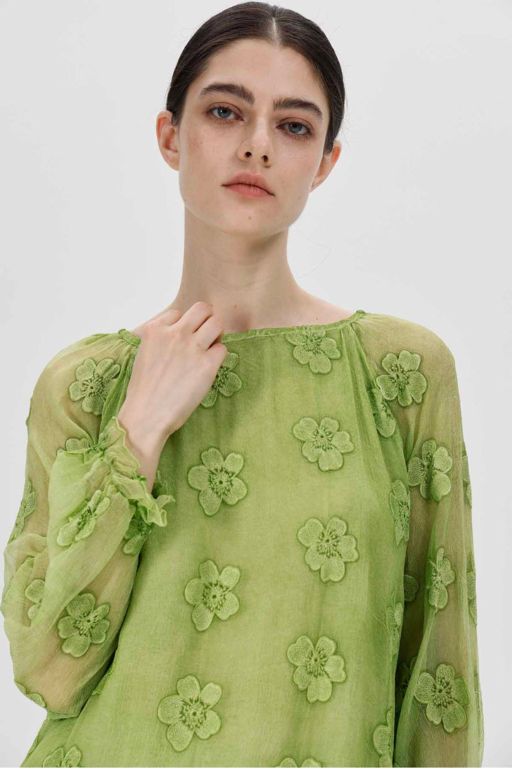 Millicent Bloom Jurk Pistache