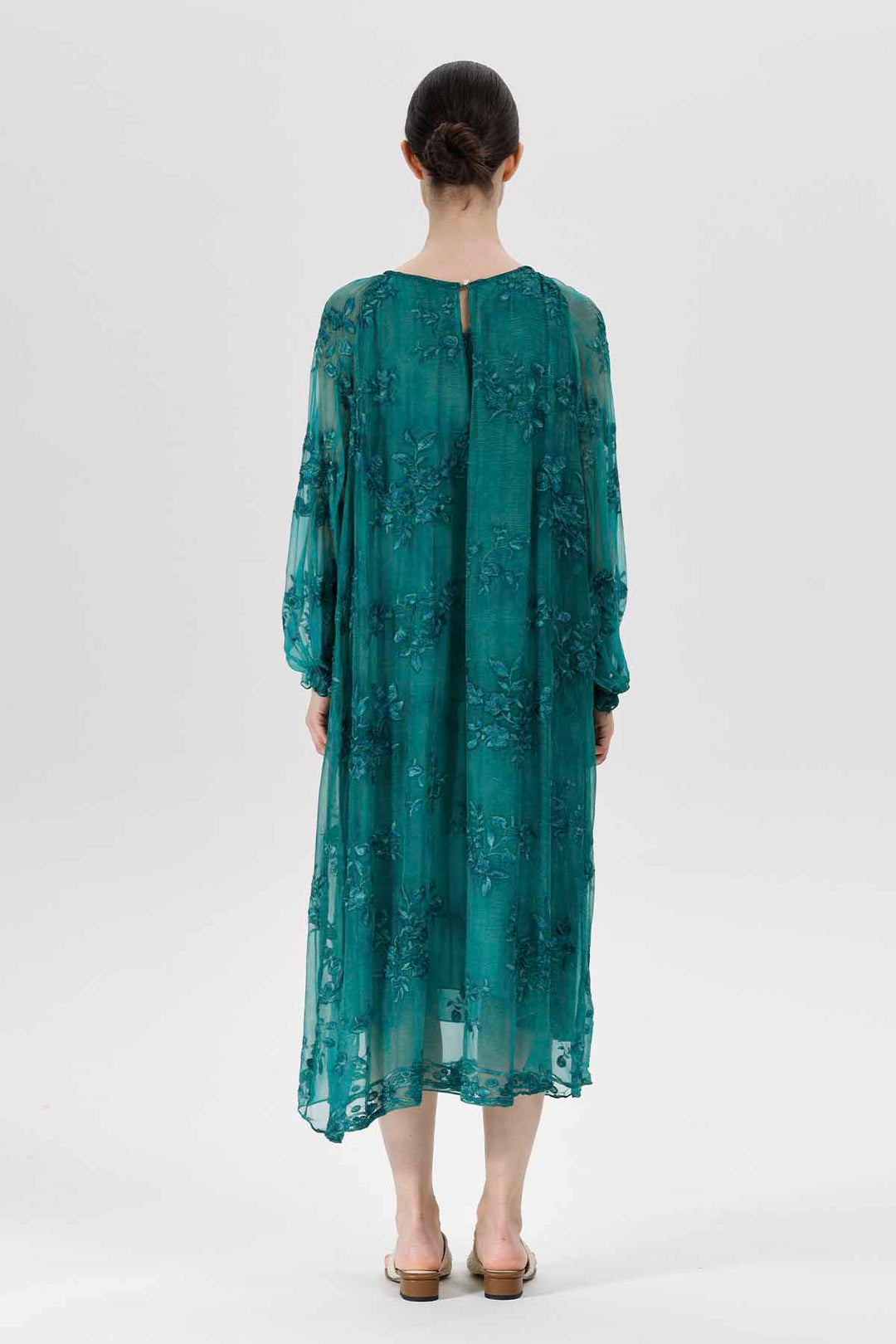 Inez floral besticktes Kleid