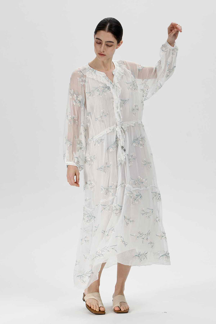Vestido Kaylyn con apliques florales