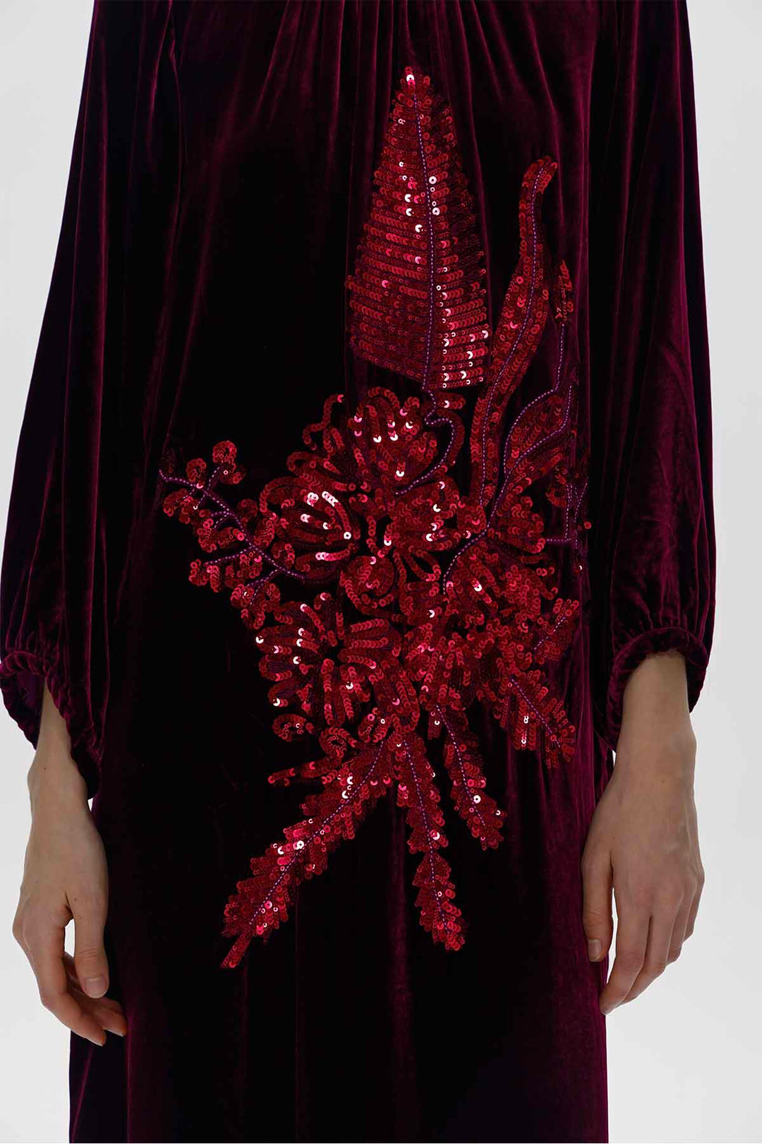 Mireille Sequined Velvet Maxi Dress