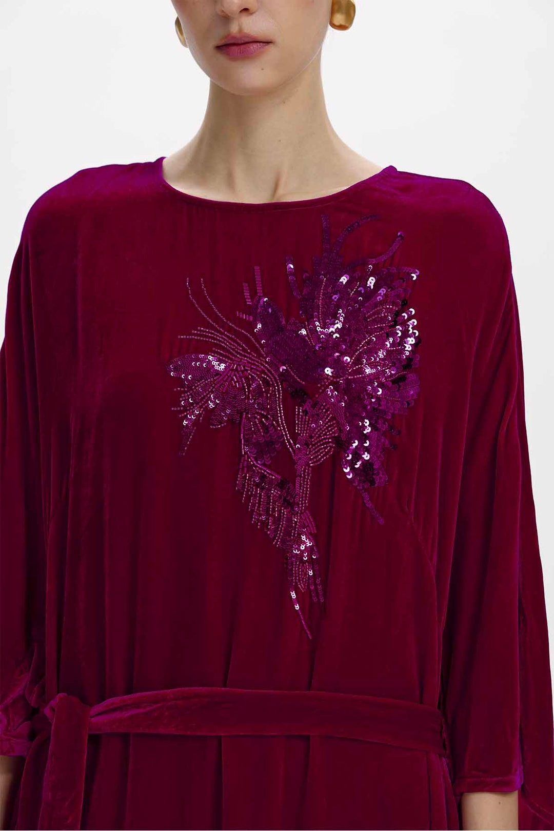 Paloma Embellished Velvet Dress