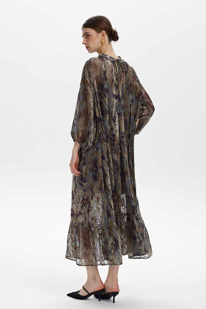 Nerissa Embellished Burnout Maxi Dress