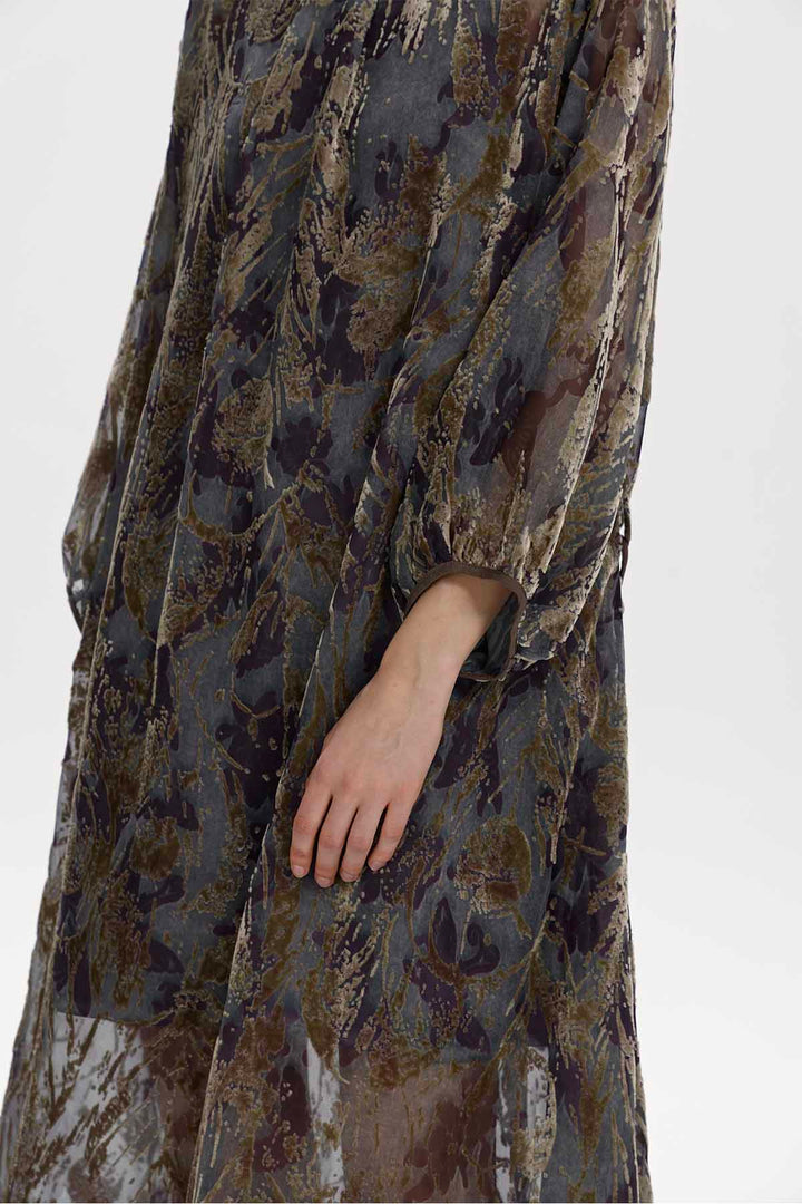Nerissa Embellished Burnout Maxi Dress