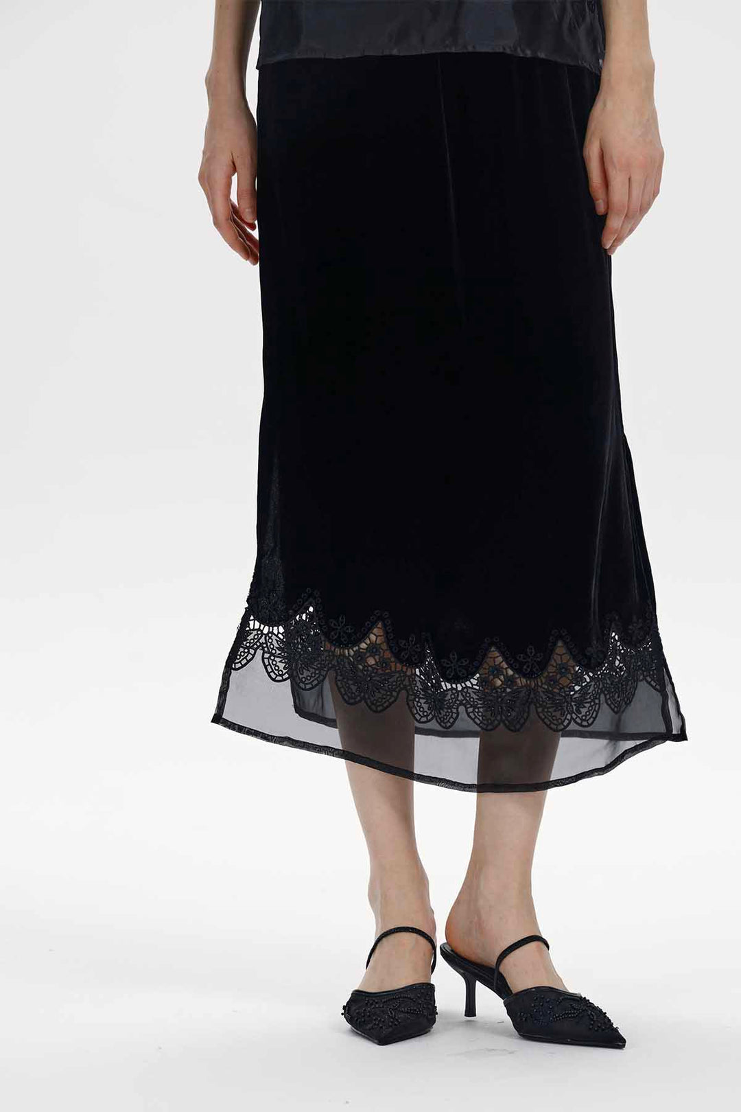 Thessaly Beaded Velvet Two-Piece Set