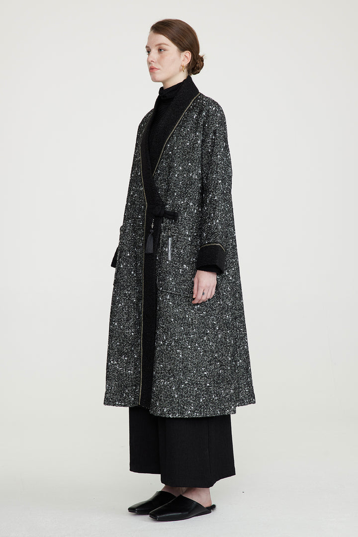 Retro Design Wool Elegant Cardigan Coat