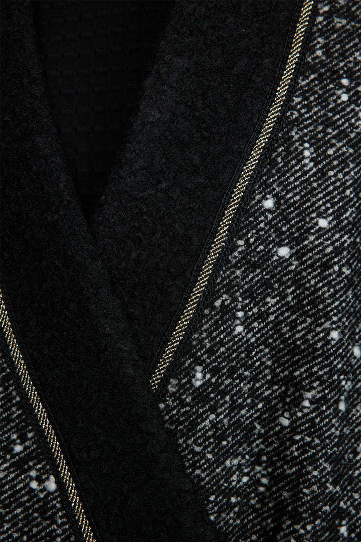 Eleganter Cardigan-Mantel aus Wolle im Retro-Design