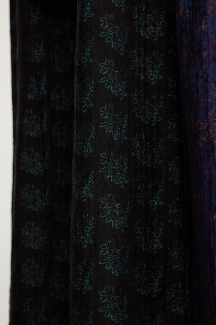 Robe longue patchwork vintage brodée fabriquée à la main