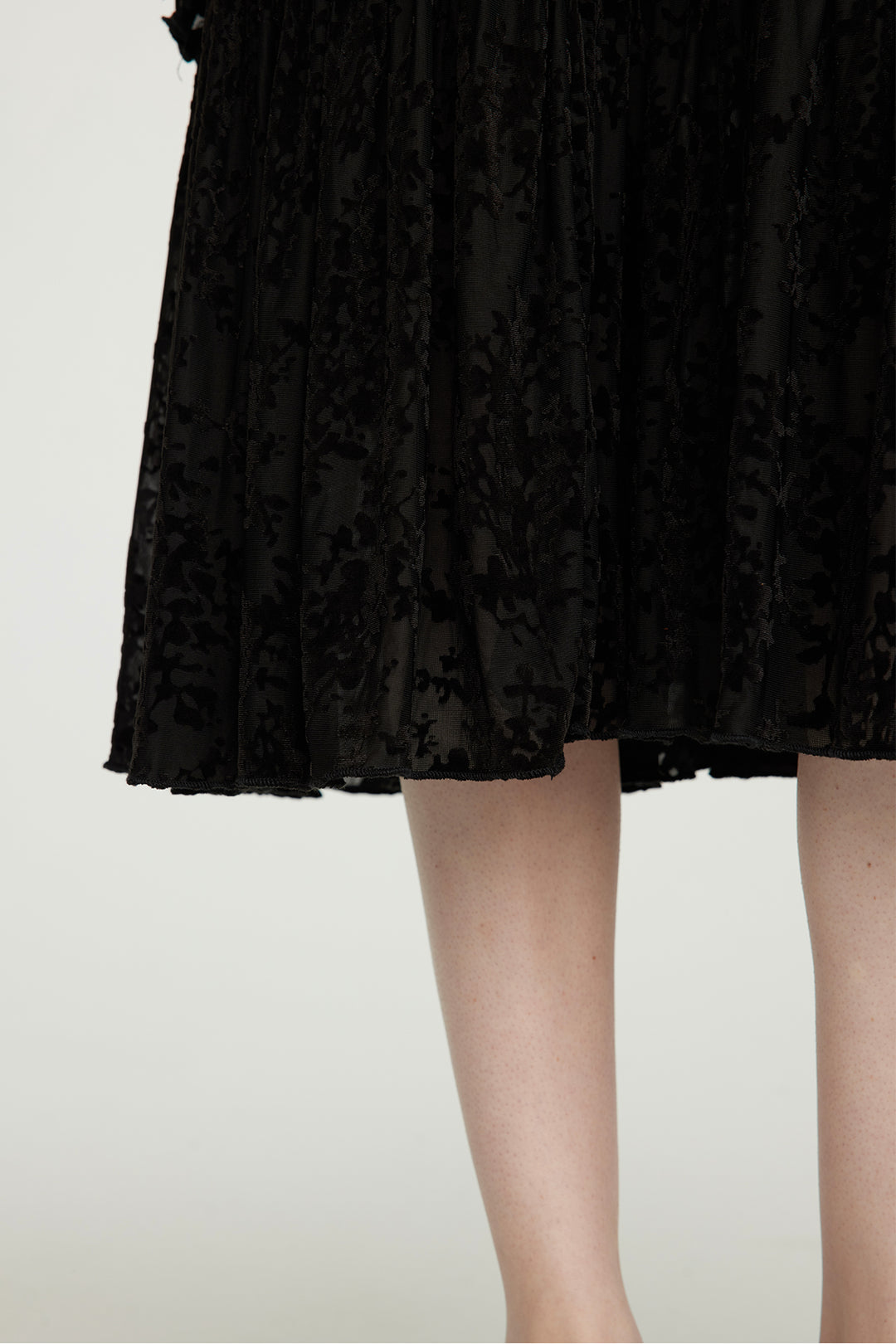 Lace Splice Cozy Elegant Long Sleeve Velvet Dress
