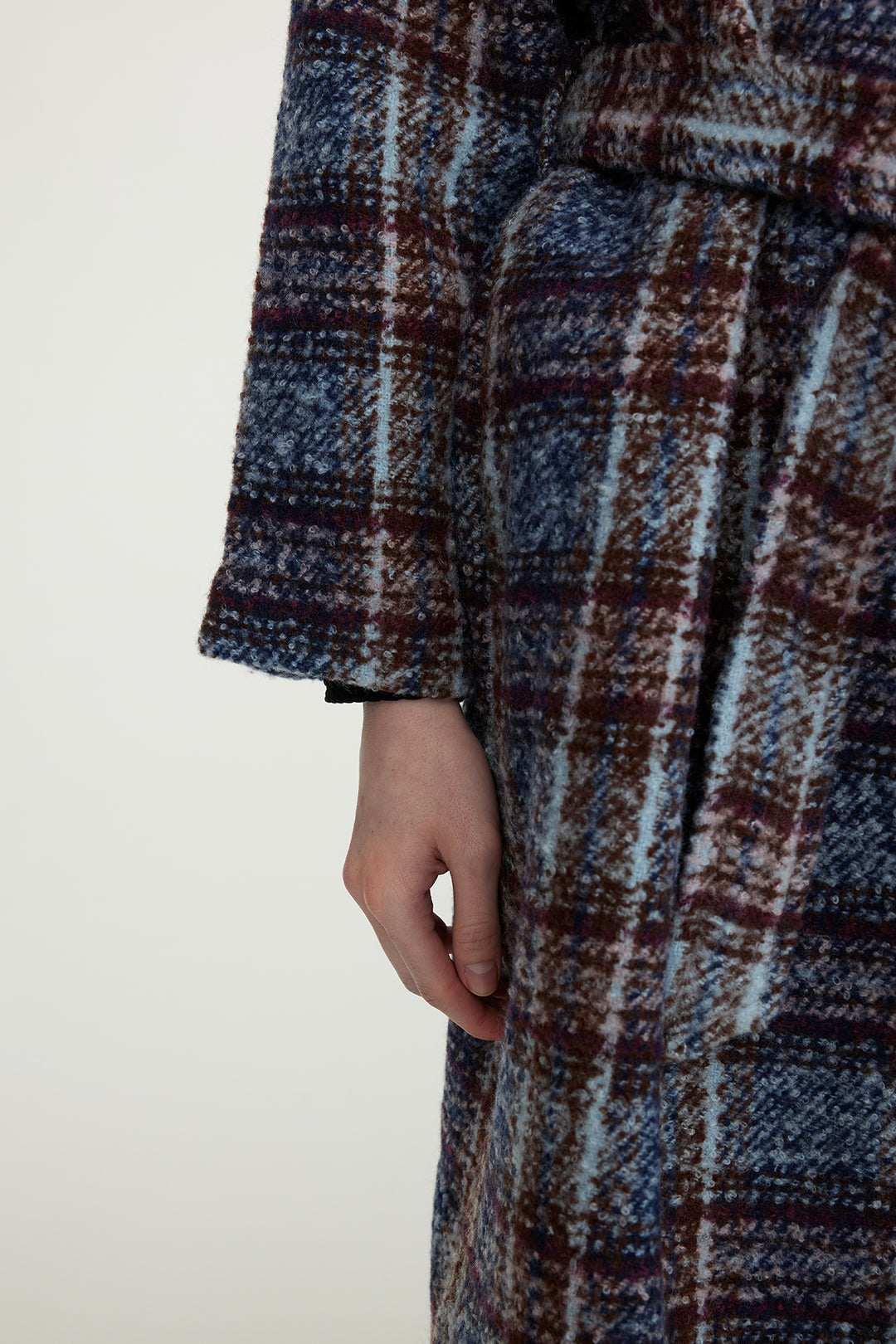 Kelly Grid Wool Coat