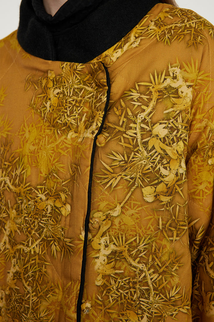 Manteau en coton imprimé réversible rétro Zadie