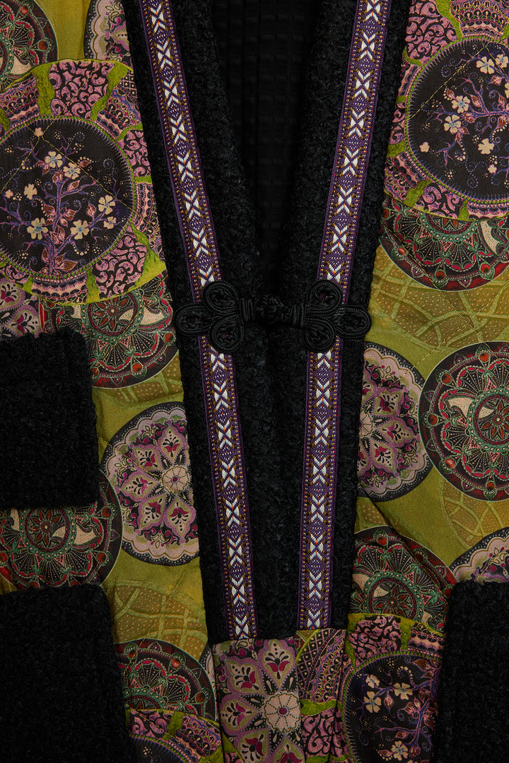 Manteau long rétro élégant et confortable en coton