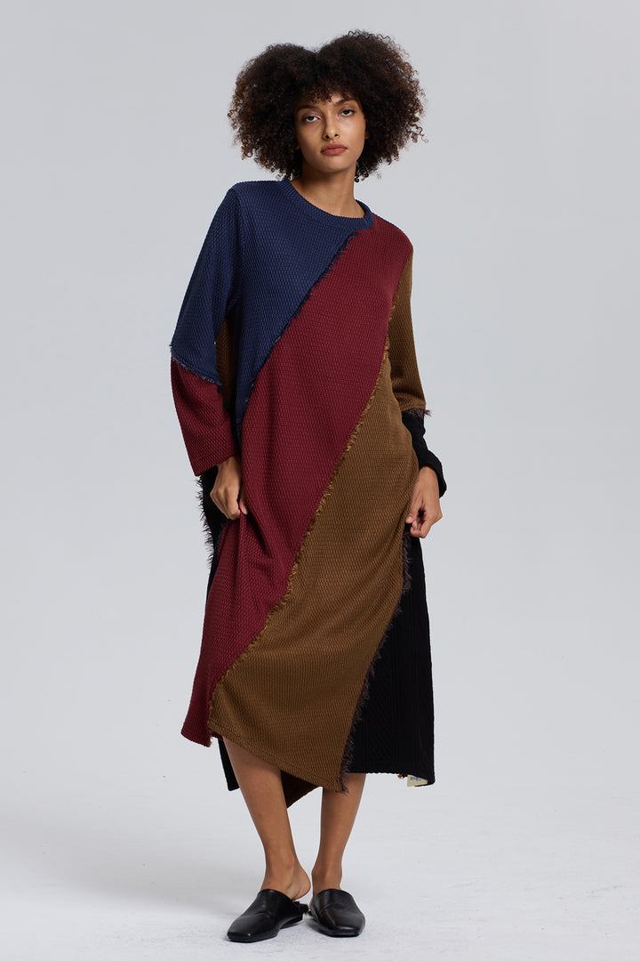 Beth Splice Cozy Knit Dress