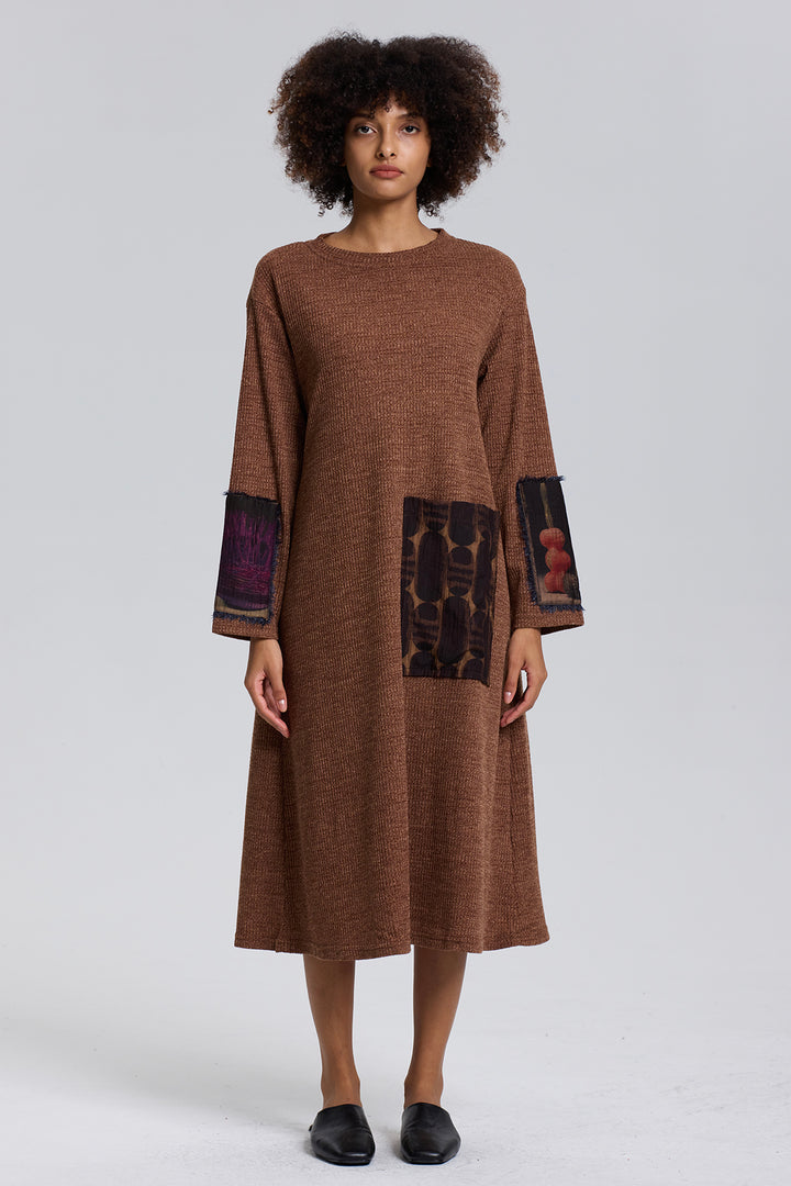 Della Splice Cozy Knit Dress