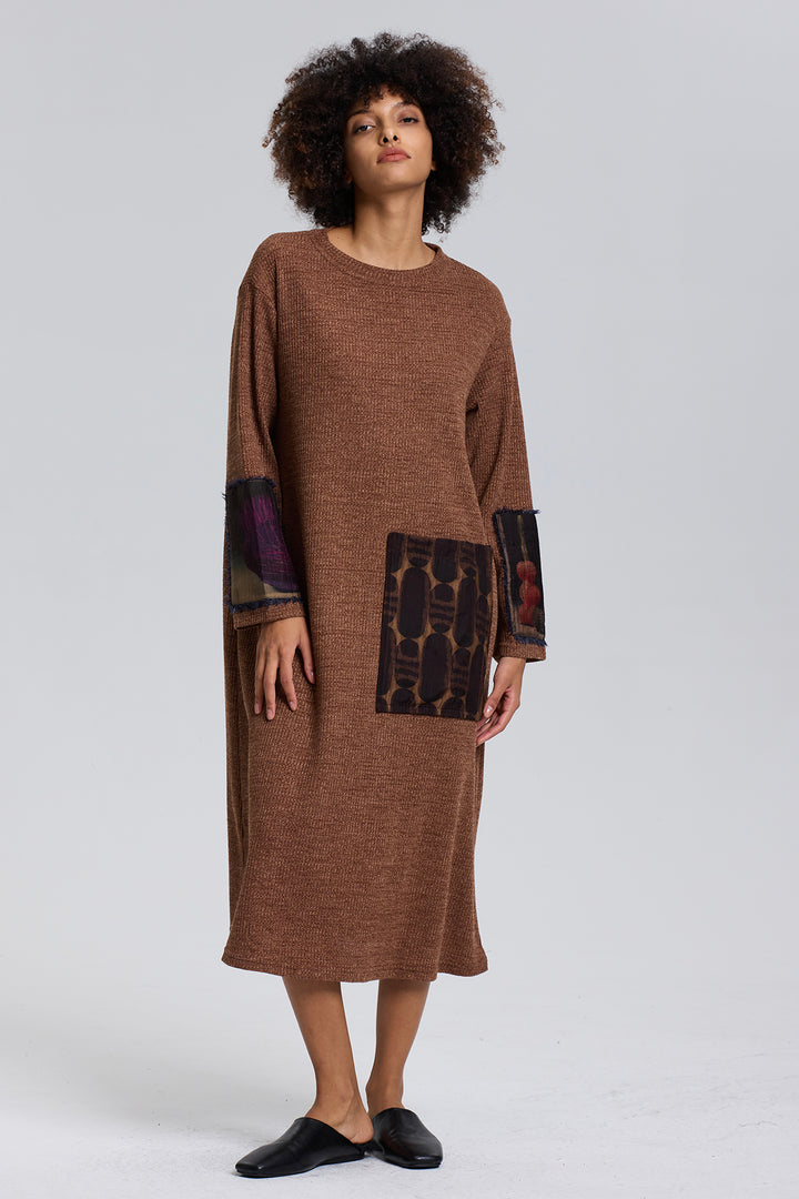 Della Splice Cozy Knit Dress