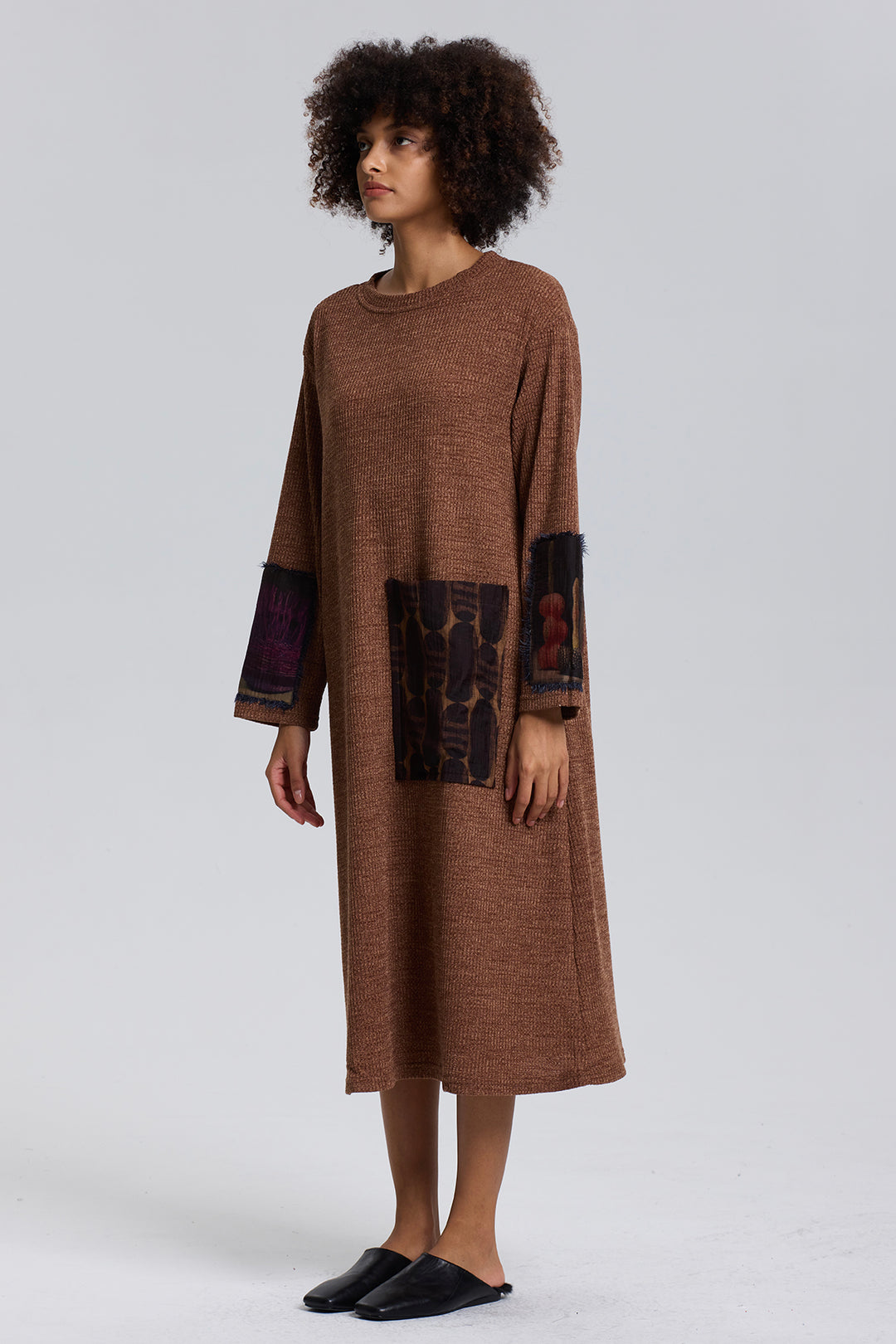 Della Splice Cozy Knit Dress