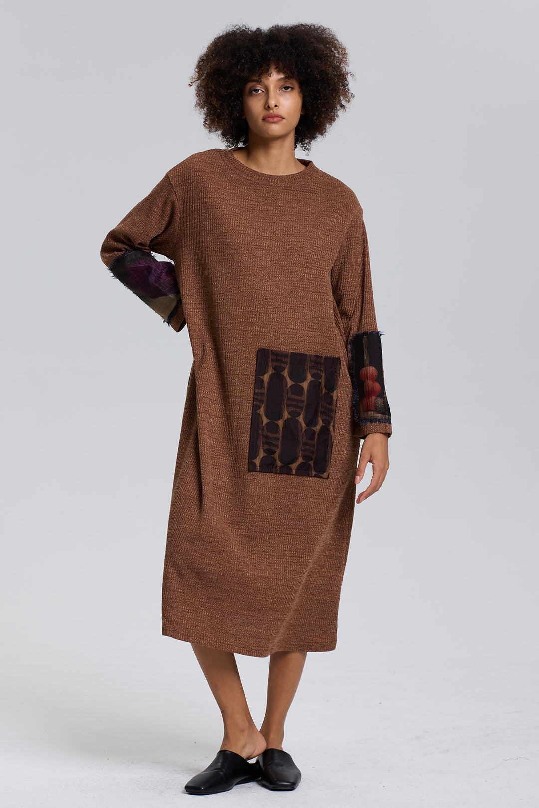 Della Splice Cozy Knit Dress