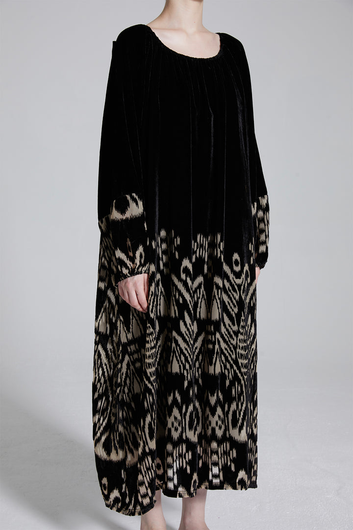 Oversize Velvet Maxi Dress