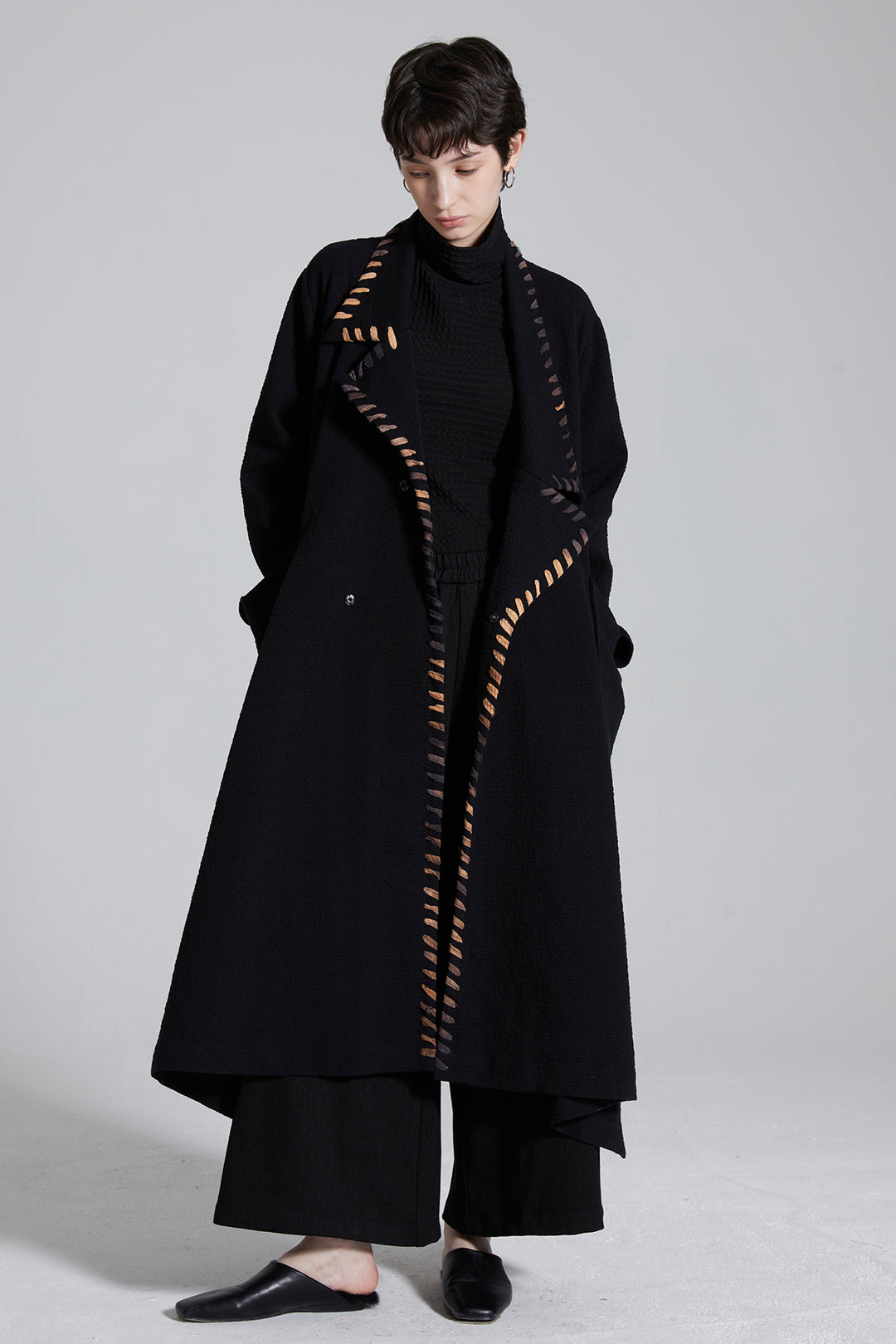 Joan Asymmetric Hand-woven Jacket