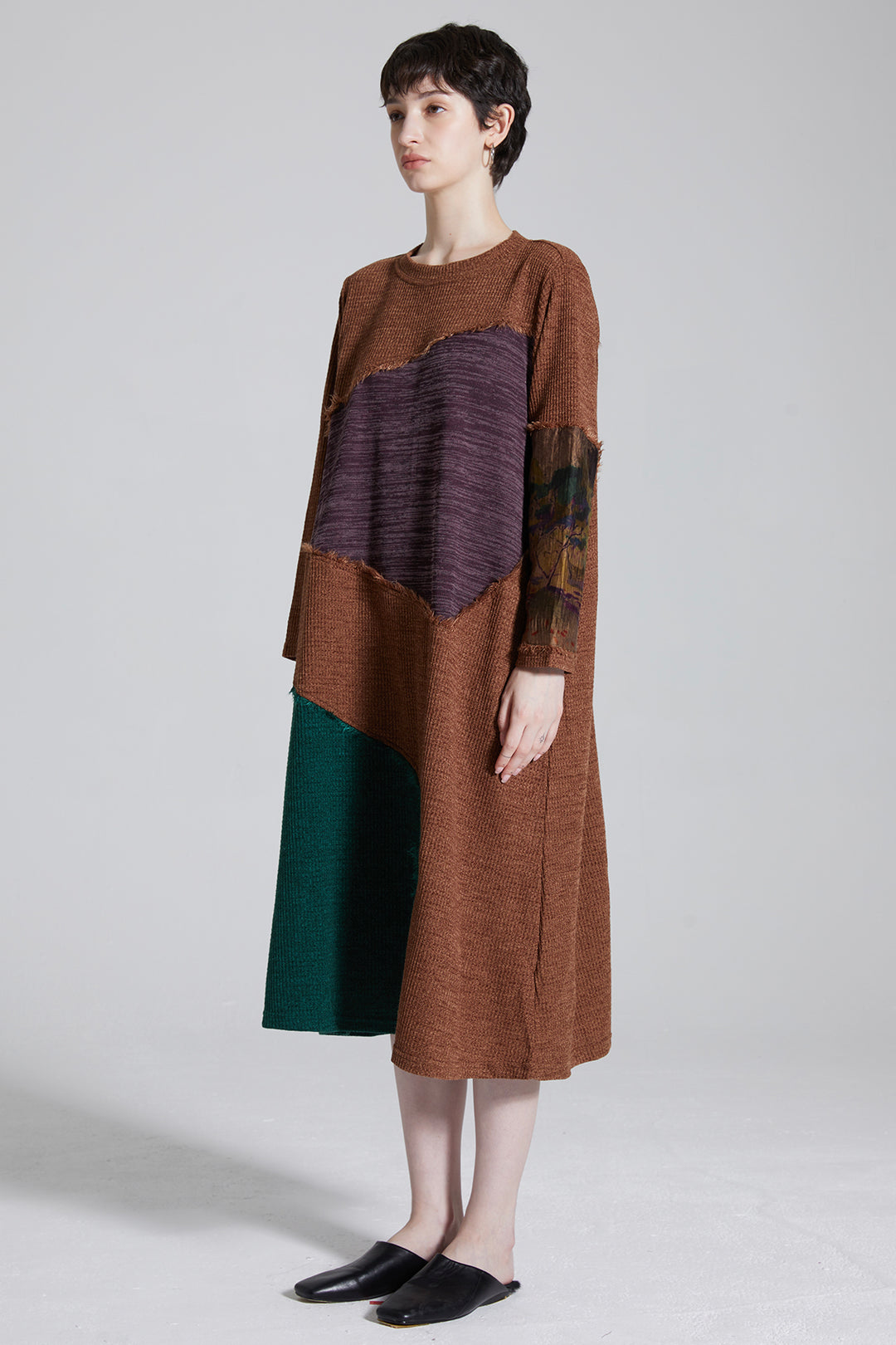 Aisha Splice Color Knit Dress