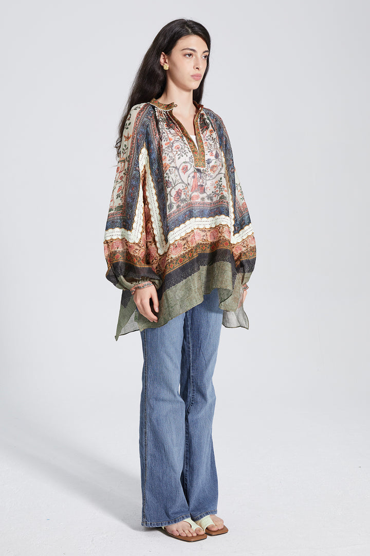 Amura Ethnic Linen Top