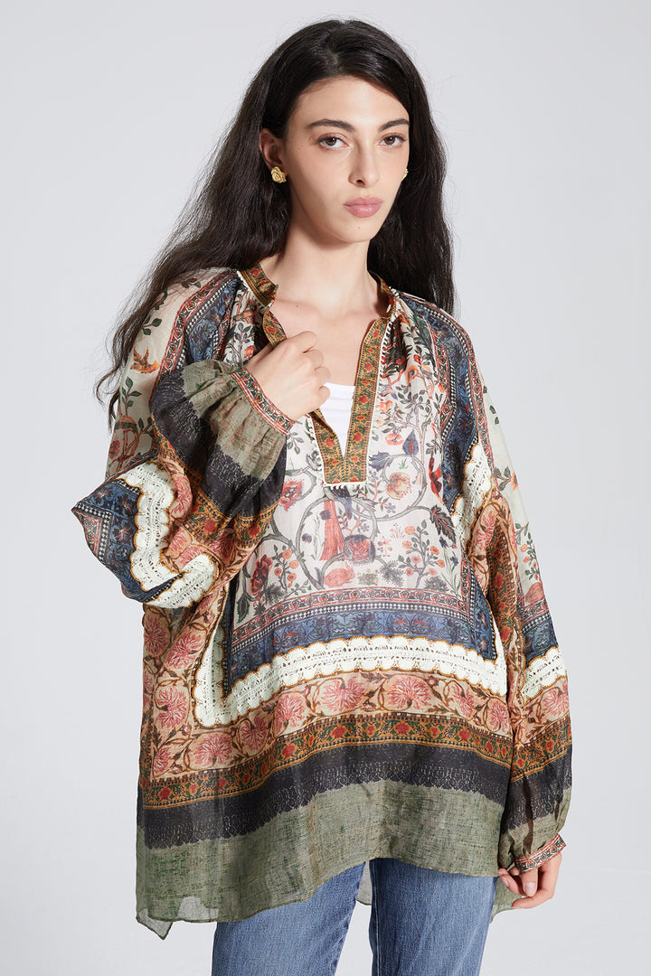 Amura Ethnic Linen Top