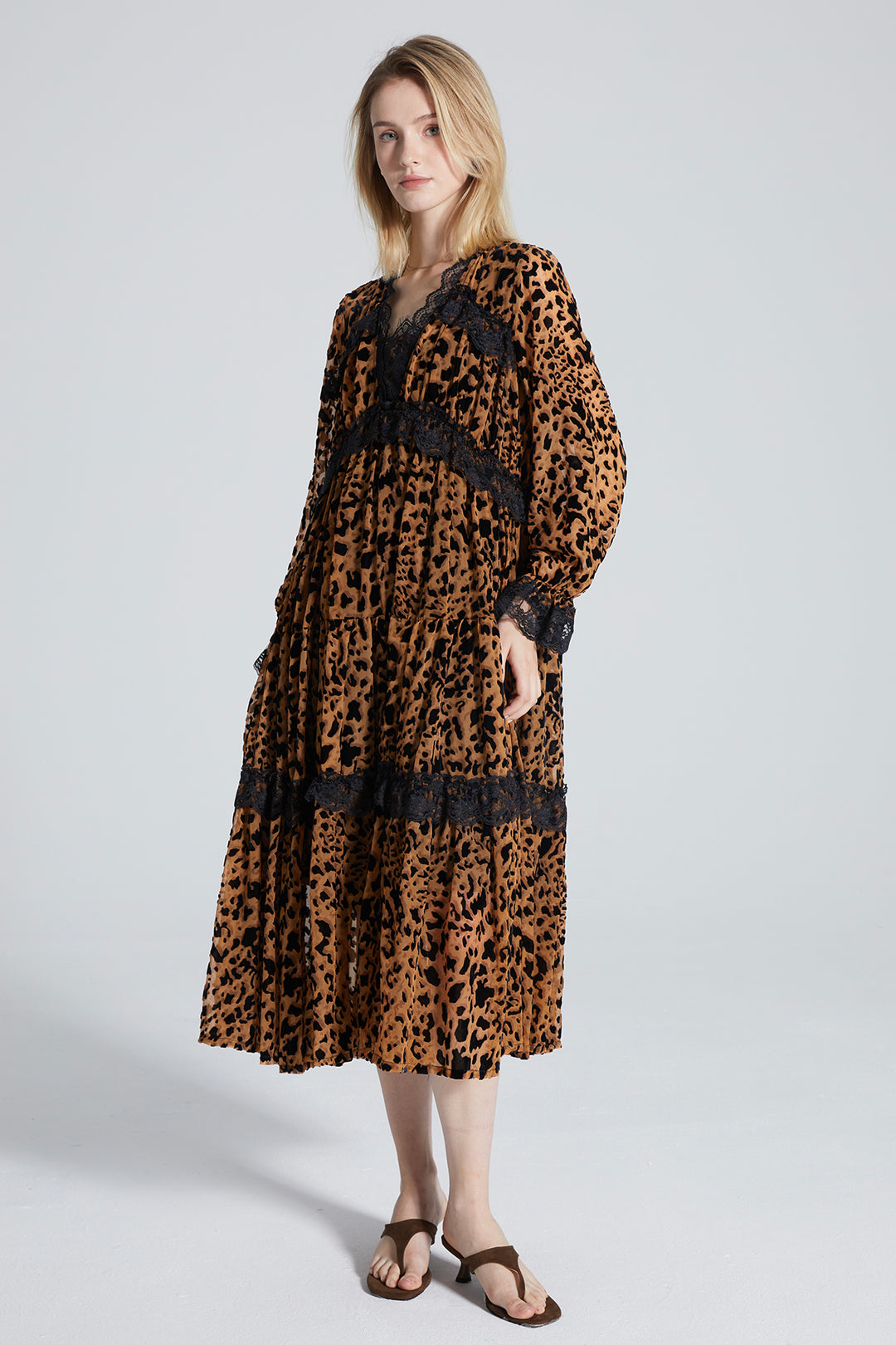 Kylie Leopard Splice Dress