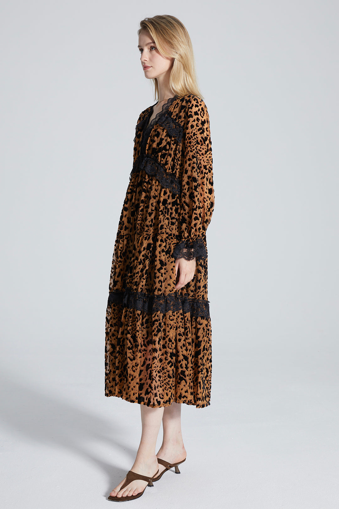 Kylie Leopard Splice Dress