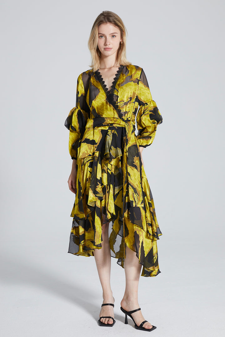 Imani Print Wrap Dress