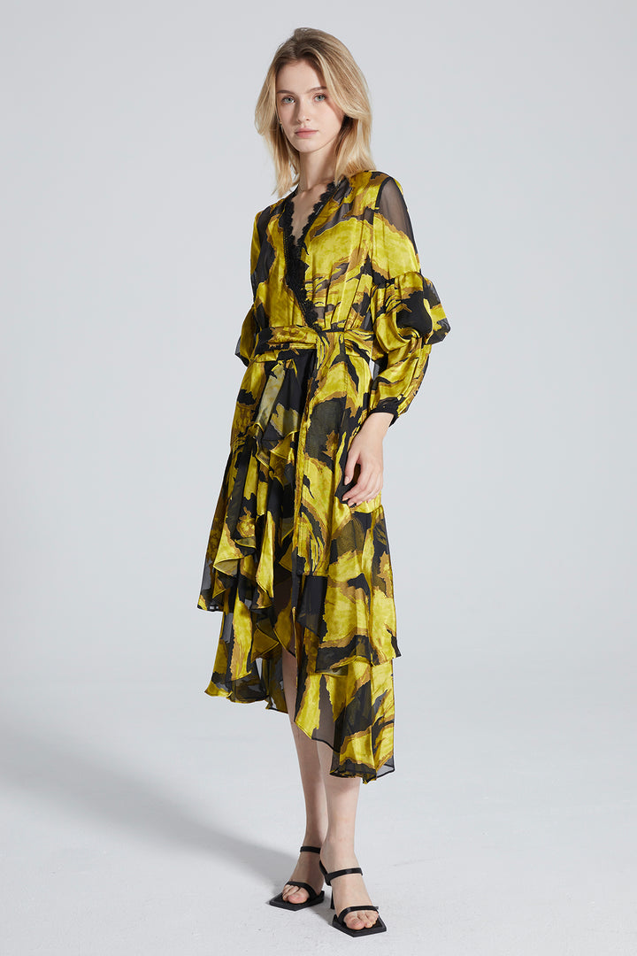 Imani Print Wrap Dress