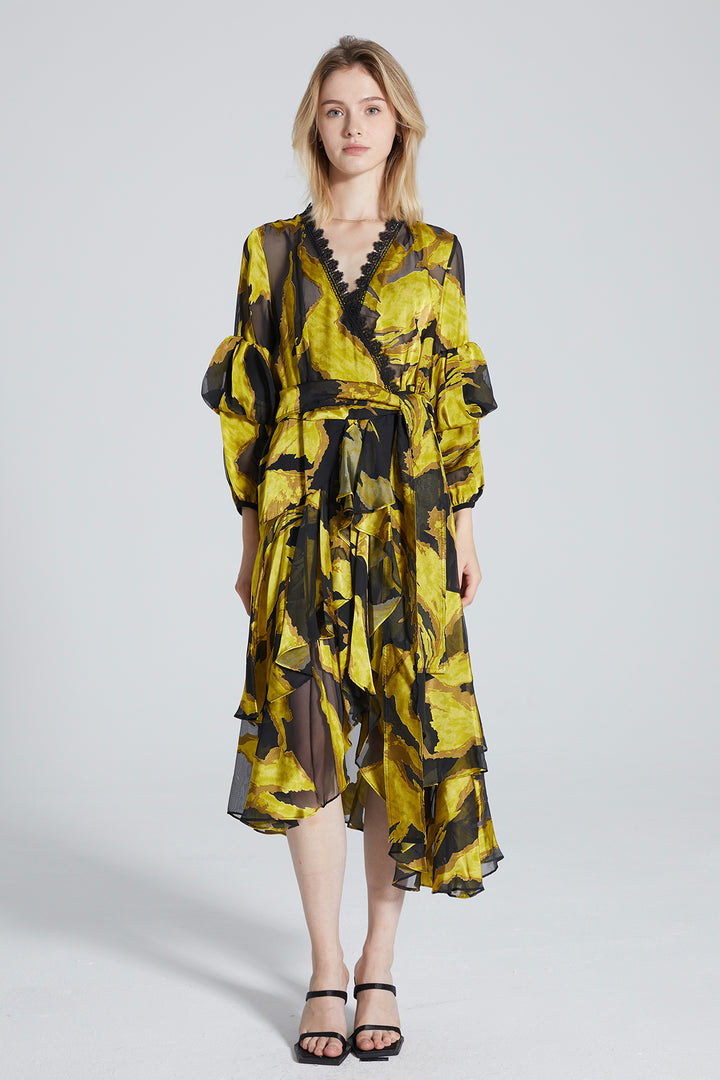 Imani Print Wrap Dress