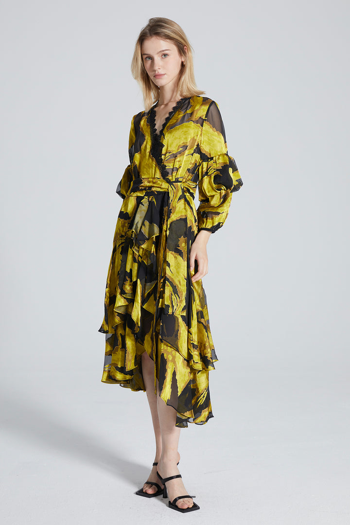 Imani Print Wrap Dress