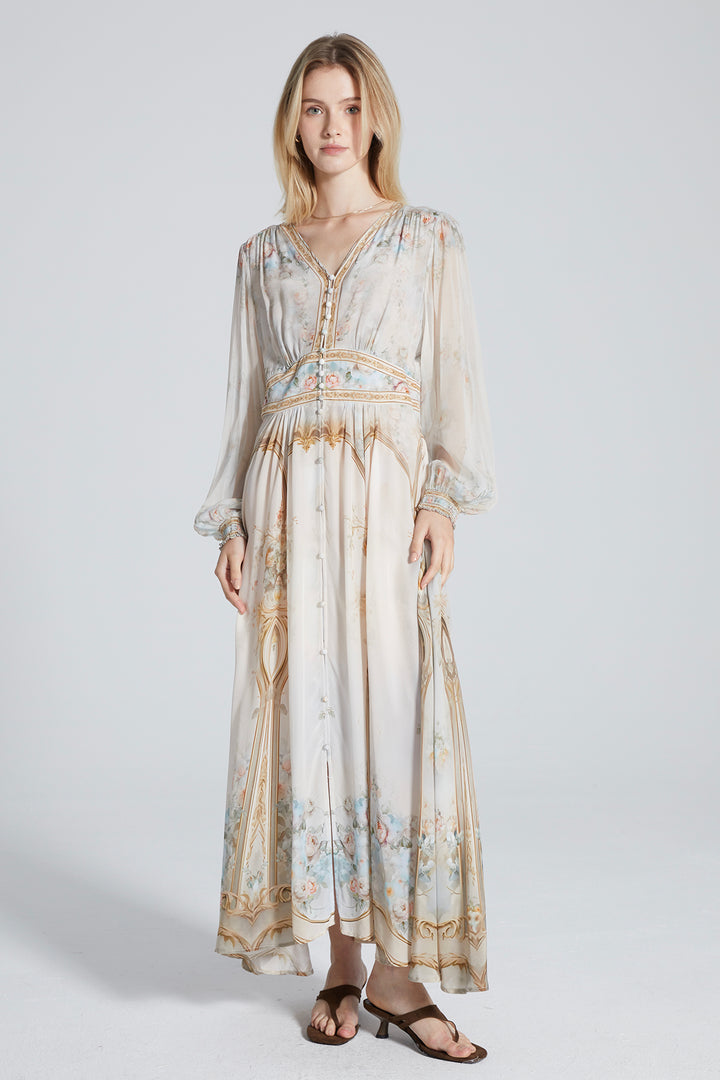 Nicole Ethnic Silk Dress