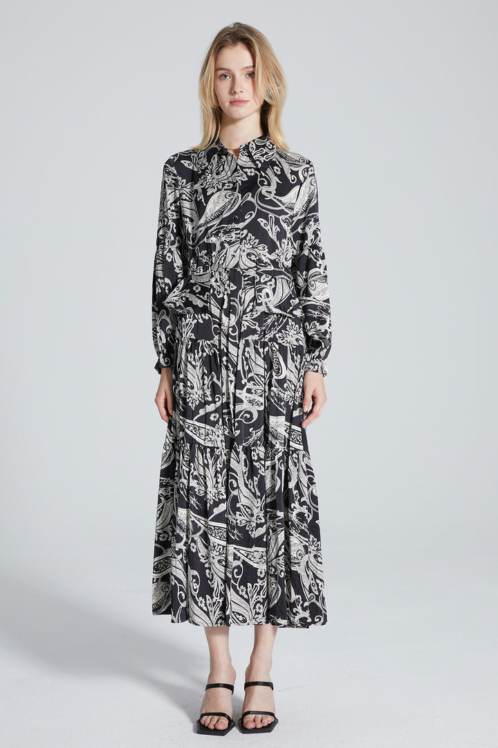 Carly Print Silk Dress