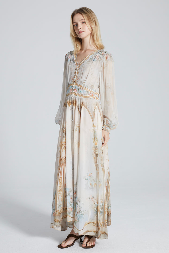 Nicole Ethnic Silk Dress