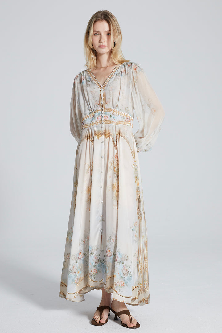 Nicole Ethnic Silk Dress