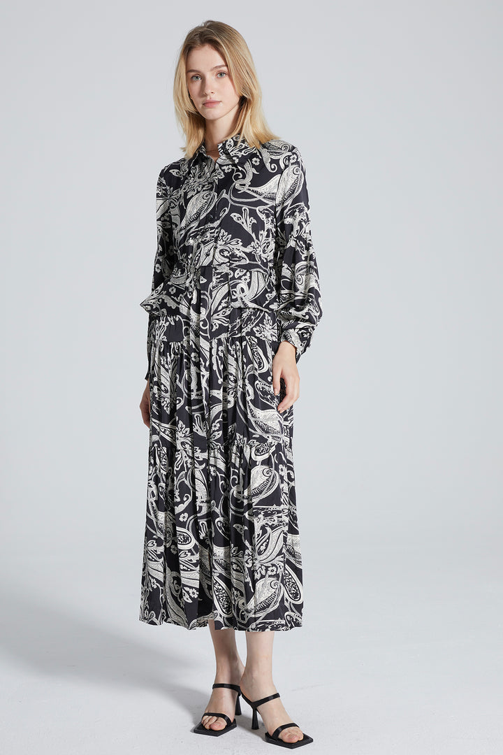 Carly Print Silk Dress