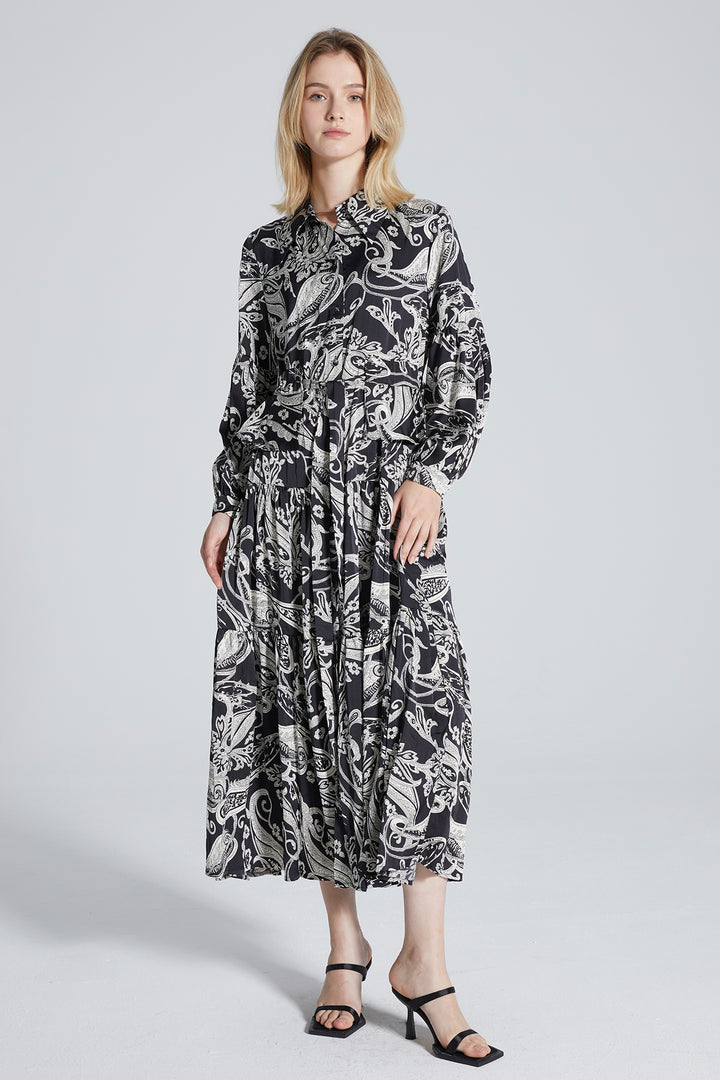 Carly Print Silk Dress