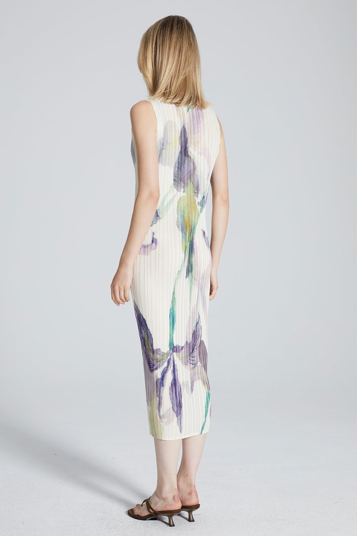 Serena Pleated Print Dress