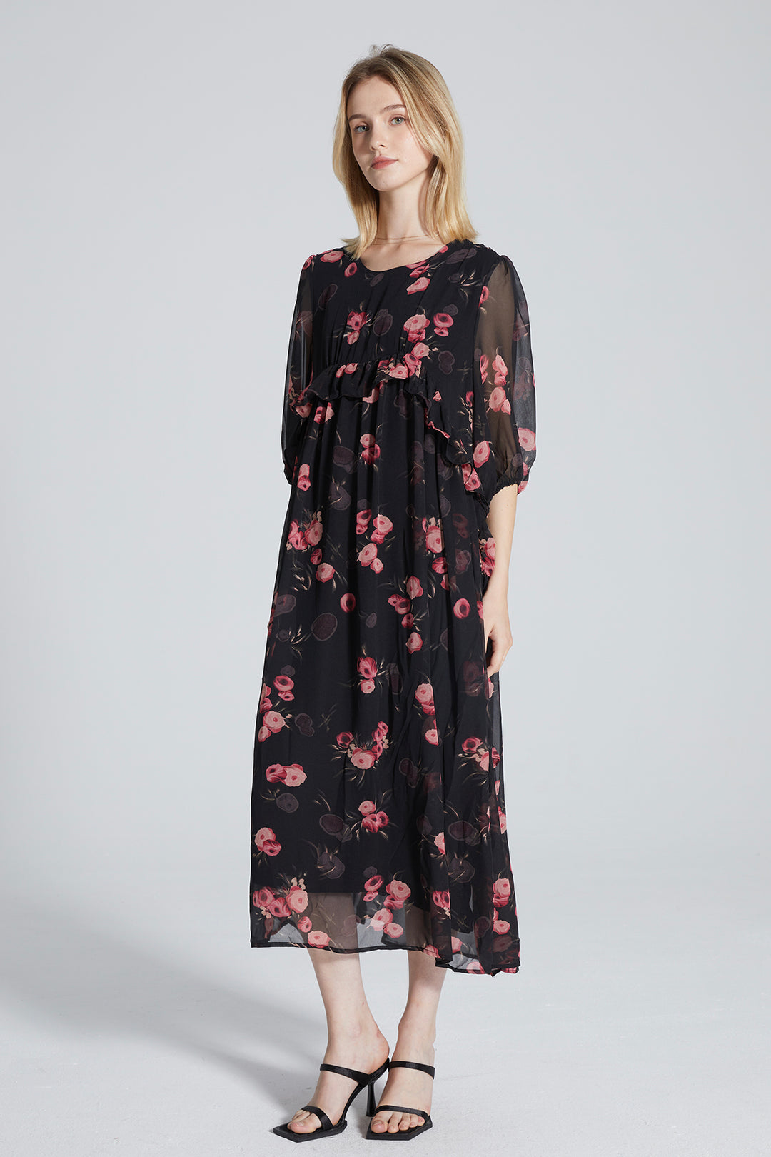 Simona Rose Silk Dress